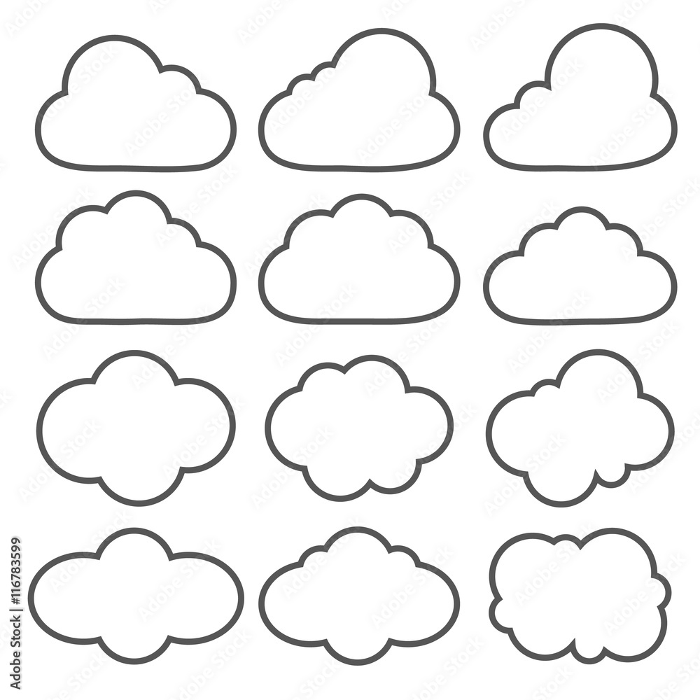 Clouds. Cloud vector. Clouds. Cloud vector.