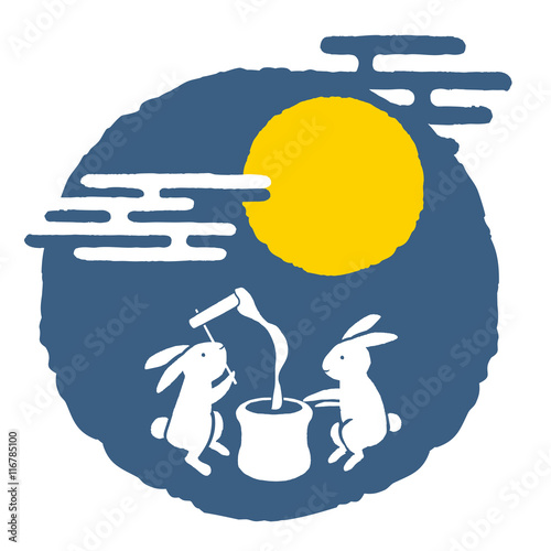 japanese traditional full moon night