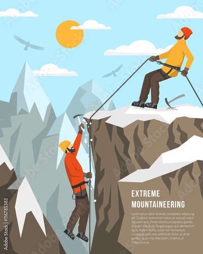 Extreme Mountaineering Illustration