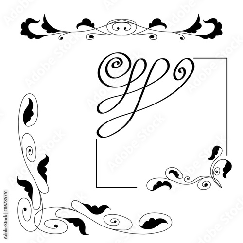 Ornate frames and scroll elements.