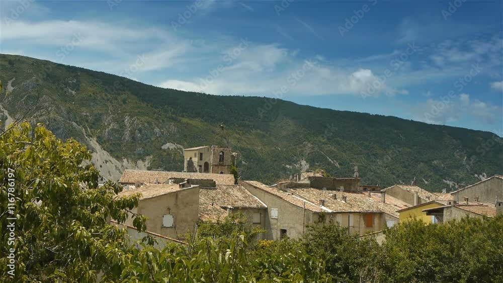 Mountain village in Pre Alpes in South France Mountain village in Pre Alpes in South France
