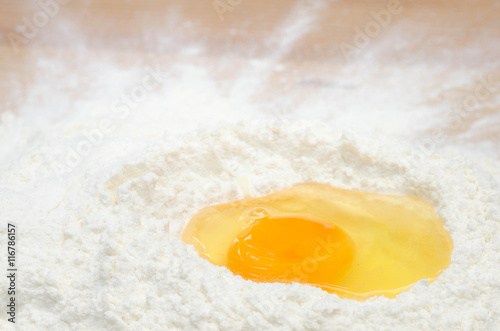 egg in flour