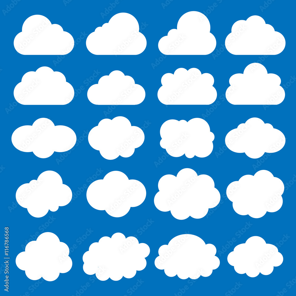 Cloud set. Cloud Icon Vector.