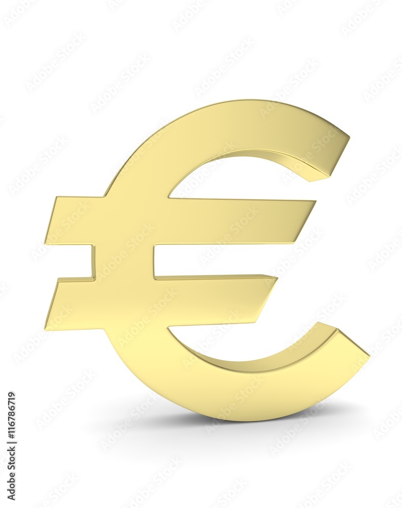 Isolated golden euro sign on white background. European currency. Concept of investment, european market, savings. Power, luxury and wealth. 3D rendering. Isolated golden euro sign on white background. European currency. Concept of investment, european market, savings. Power, luxury and wealth. 3D rendering.
