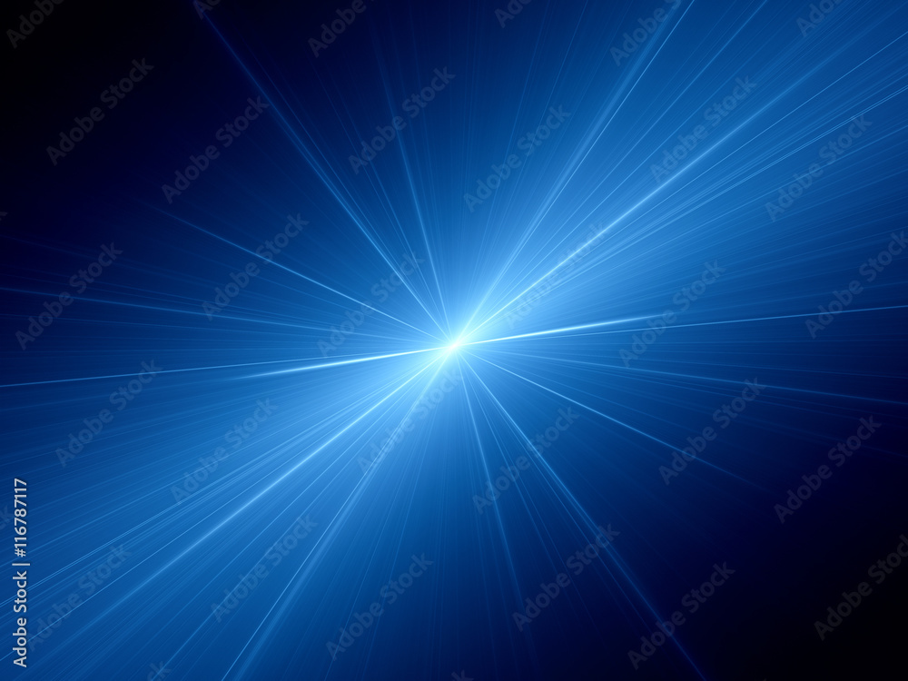 Obraz premium Niebieska świecąca prędkość światła