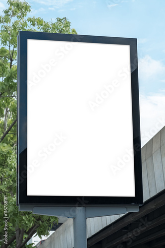 Blank Poster Mockup Template with clipping path