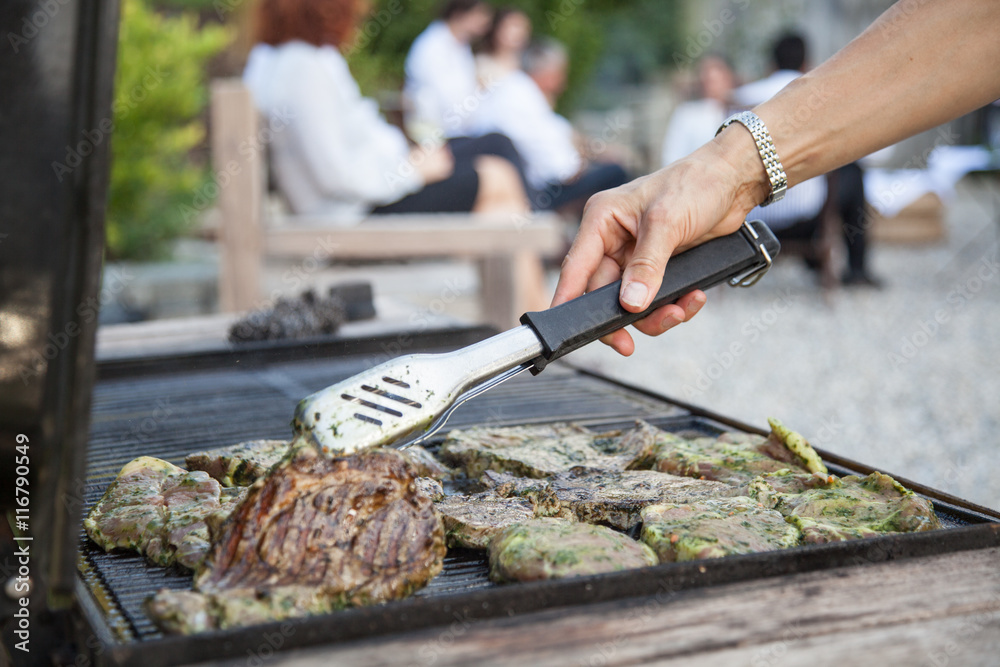 Grillparty im Garten Stock Photo Adobe Stock
