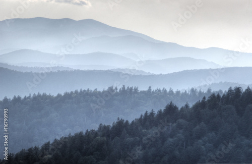 Blue layers of the Smoky Mountains.