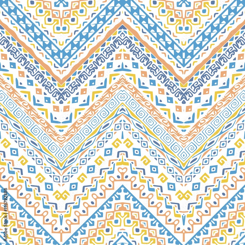 Vector african style chevron pattern with tribal motifs. Vector african style chevron pattern with tribal motifs.