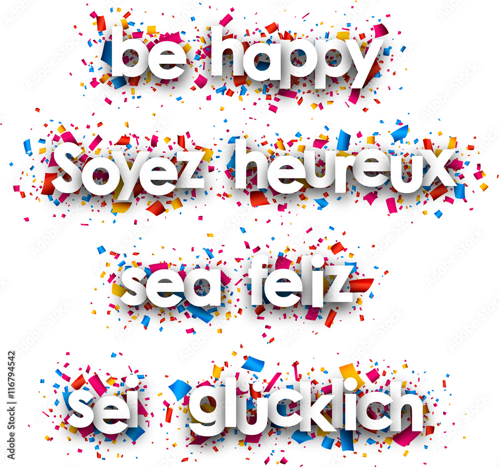Be happy paper banners.