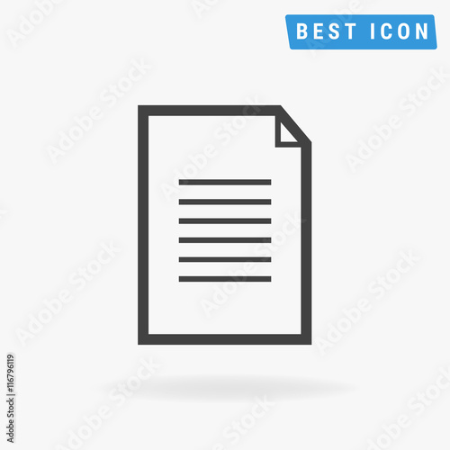 document Icon. Vector icon eps10.