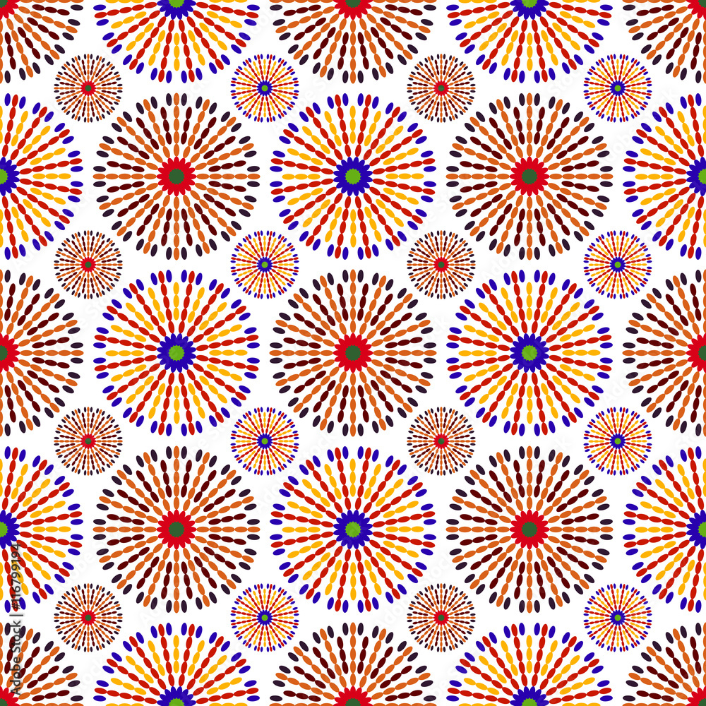 Abstract flowers of ovals Abstract flowers of ovals