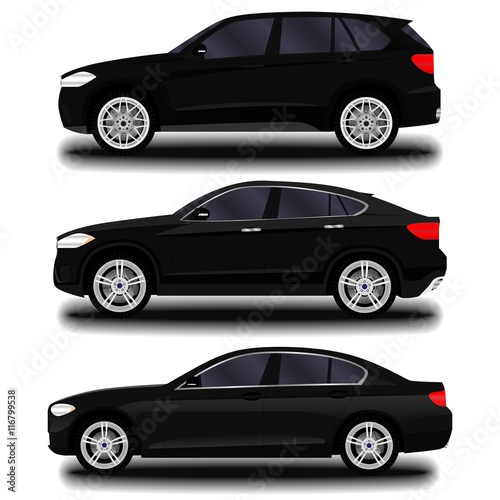 realistic car. set