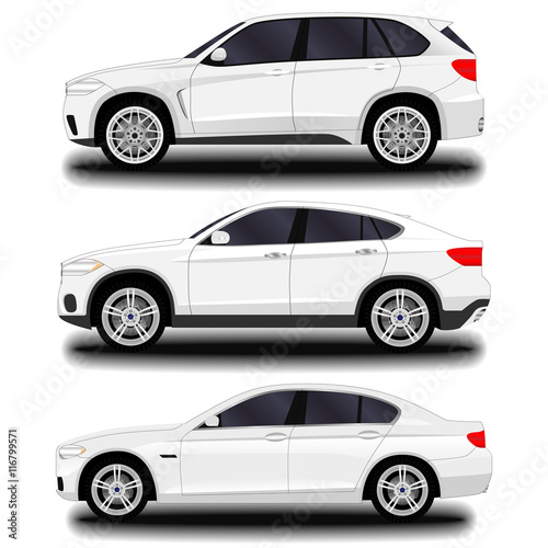 realistic car. set