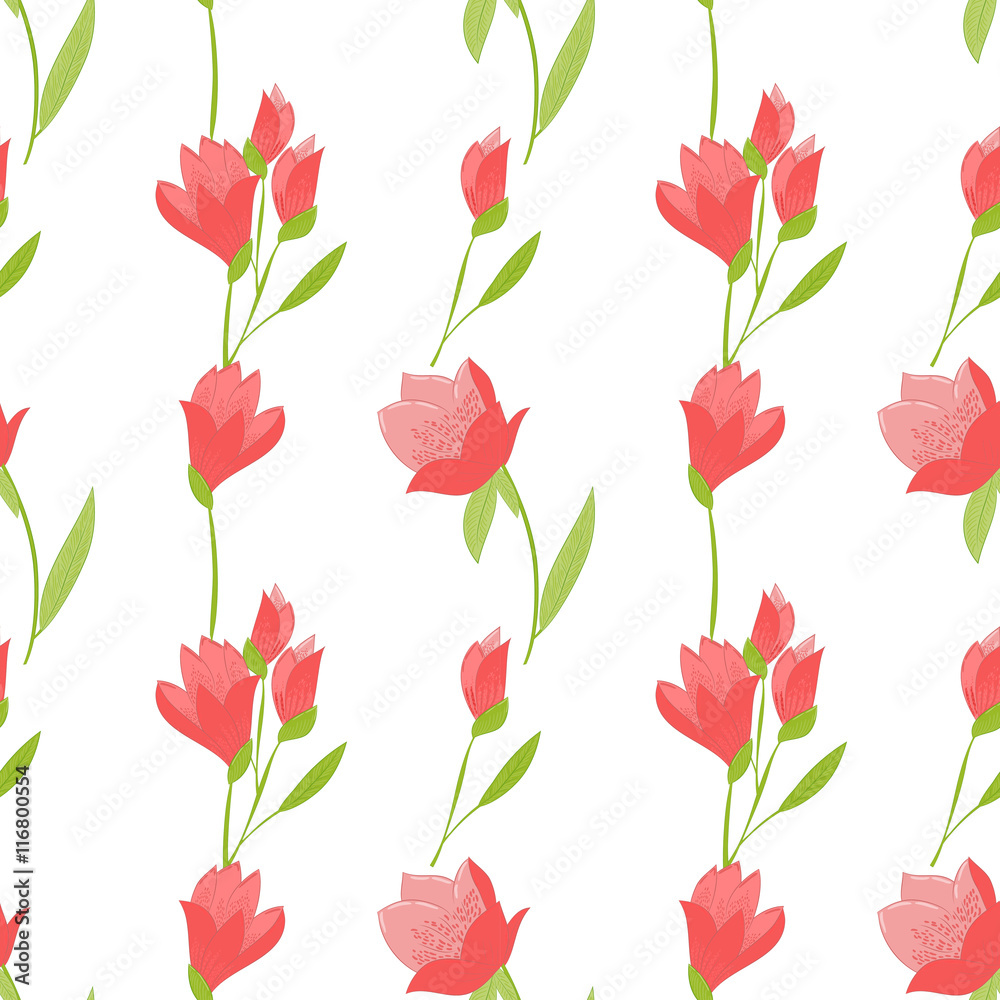 Seamless pattern with tulips Seamless pattern with tulips