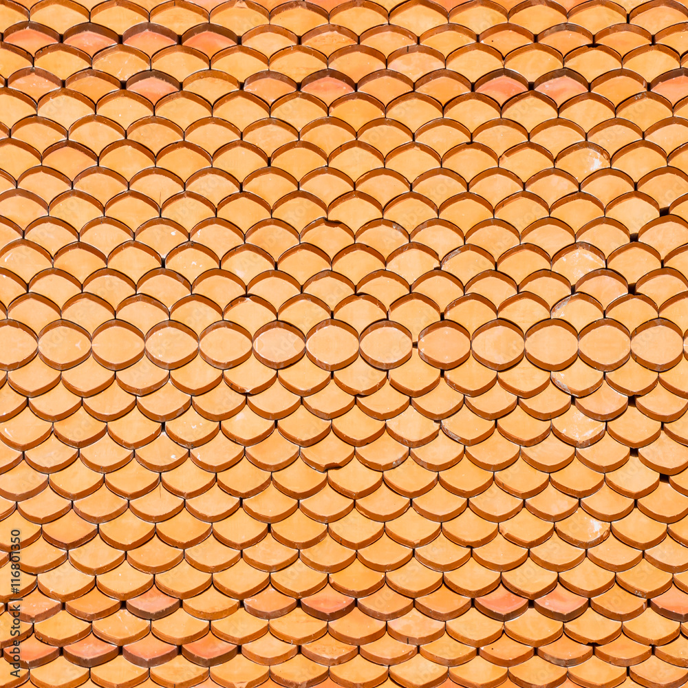 Orange roof tiles for background, Ancient tiles Orange roof tiles for background, Ancient tiles