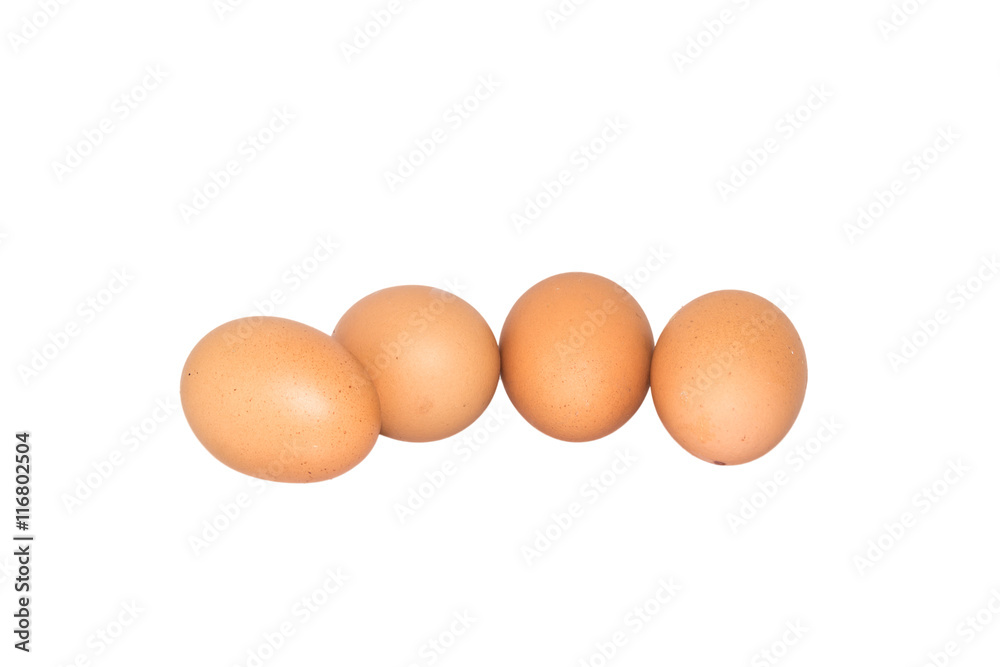 Four eggs isolated on white background Four eggs isolated on white background