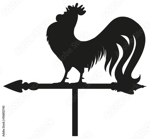 Rooster weather vane silhouette
