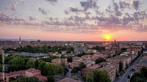 modena skyline from day to night timelapse city lighting up photo