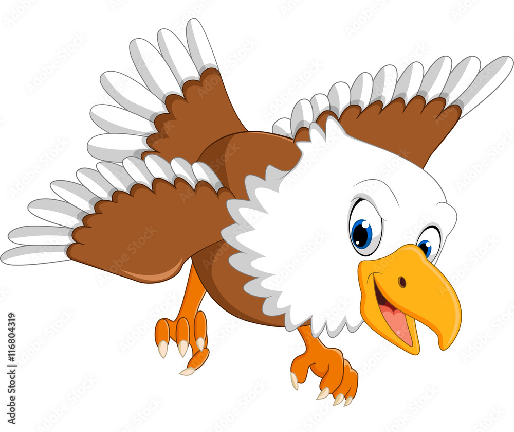 Obraz premium Cute eagle cartoon 