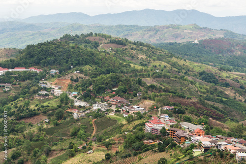 Mountain and City