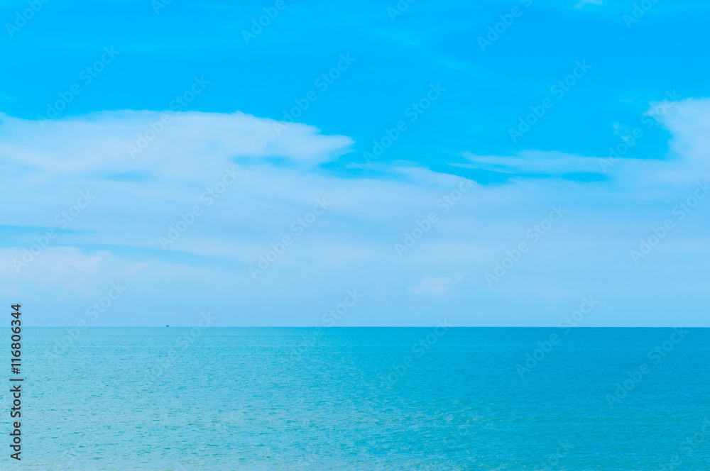 Blue sea and sky.background