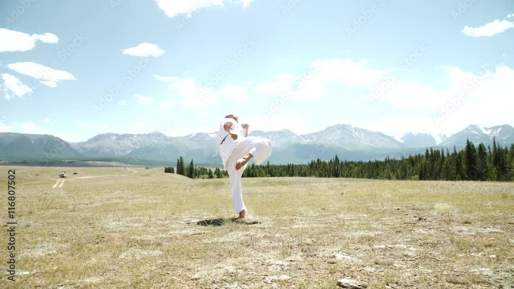 man and kung fu on nature.