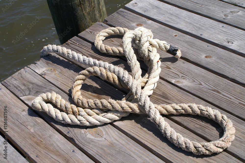Rope on a pier