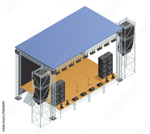 Stage Isometric Poster