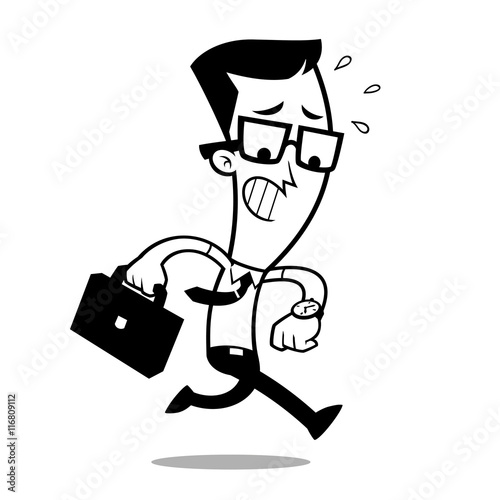 Hombre de negocios mirando la hora en su reloj