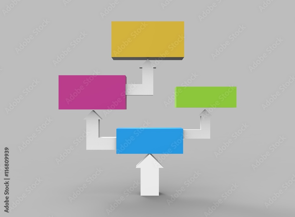 Colorful cubes with arrows 3D. grey background isolated with shadows. 3d illustration. Colorful cubes with arrows 3D. grey background isolated with shadows. 3d illustration.