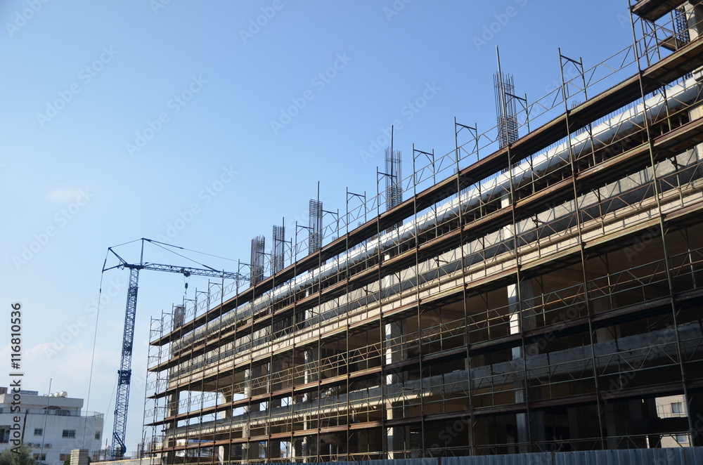 scaffold construction site concrete armoring iron scaffold construction site concrete armoring iron