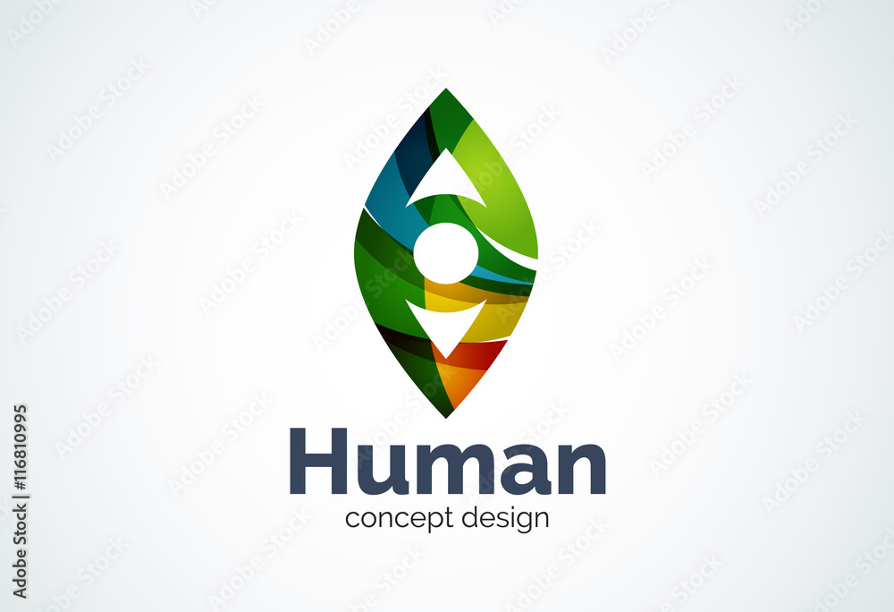 Abstract business company human eye logo template, sight or look concept Abstract business company human eye logo template, sight or look concept