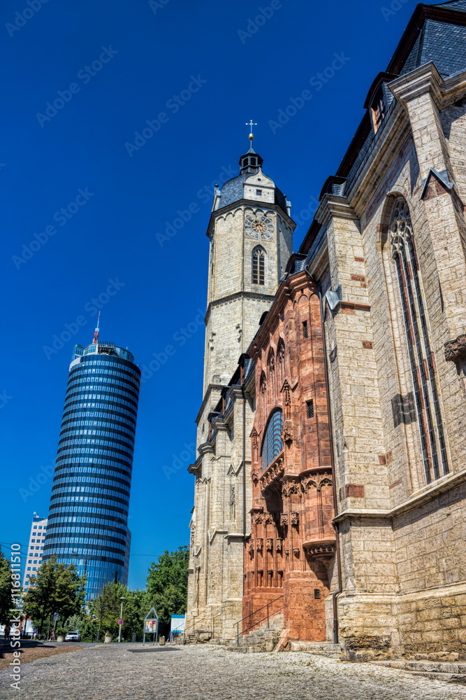 Naklejka premium Jena, Michaelkirche und Jentower