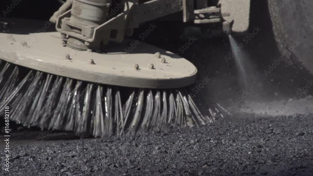 Road construction shot with a high speed camera.