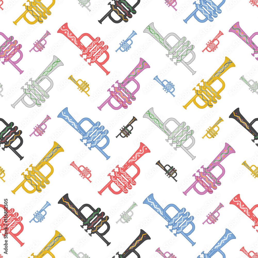 Trumpet seamless pattern