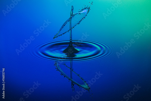 Water drop collision on a background