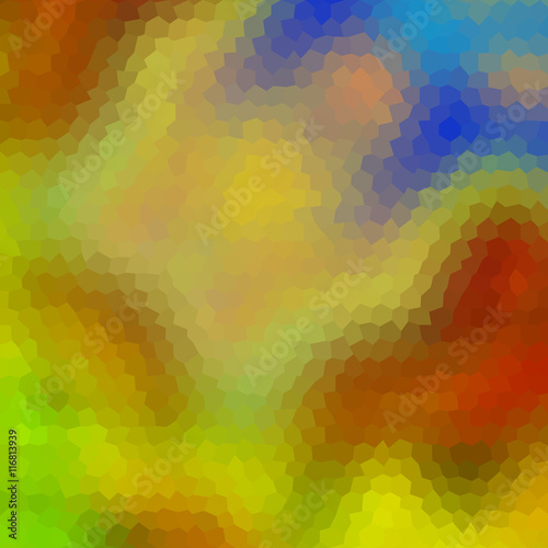 Colors low poly hexagon style vector mosaic background