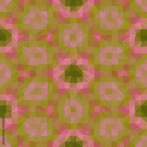 Kaleidoscopic low poly triangle style vector mosaic background