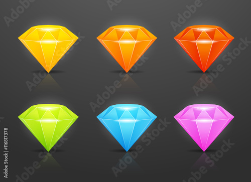 Colorful diamonds vector illustration