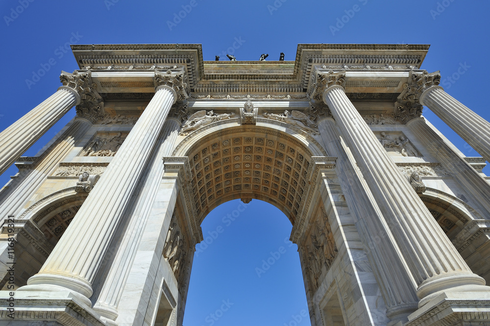 Fototapeta premium Milano Arco della Pace in Corso Sempione