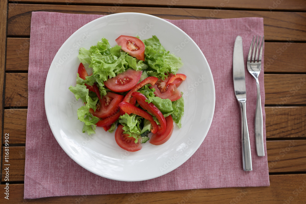 Salad with tomatoes and pepper Salad with tomatoes and pepper