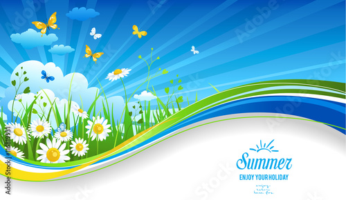 Summer vector banner