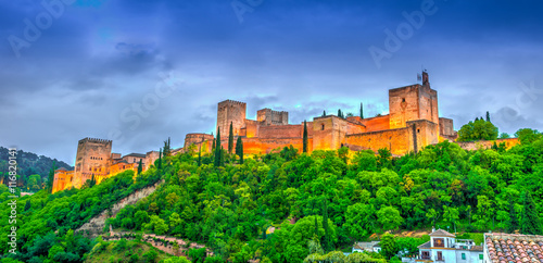 Arabic palace - fortress of Alhambra, Andalusia, Granada, Spain