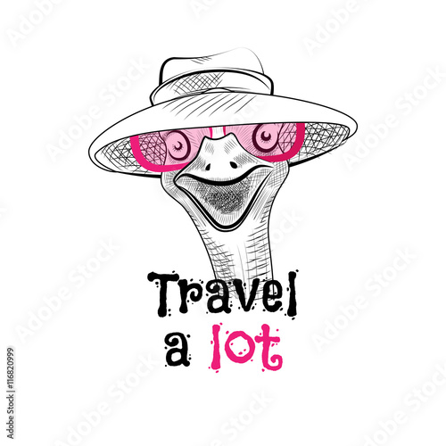 head ostrich travel a lot