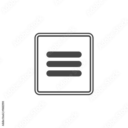 Menu vector icon, web menu icon