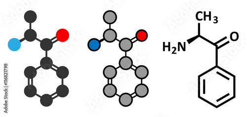Cathinone khat stimulant molecule. Present in Catha edulis.