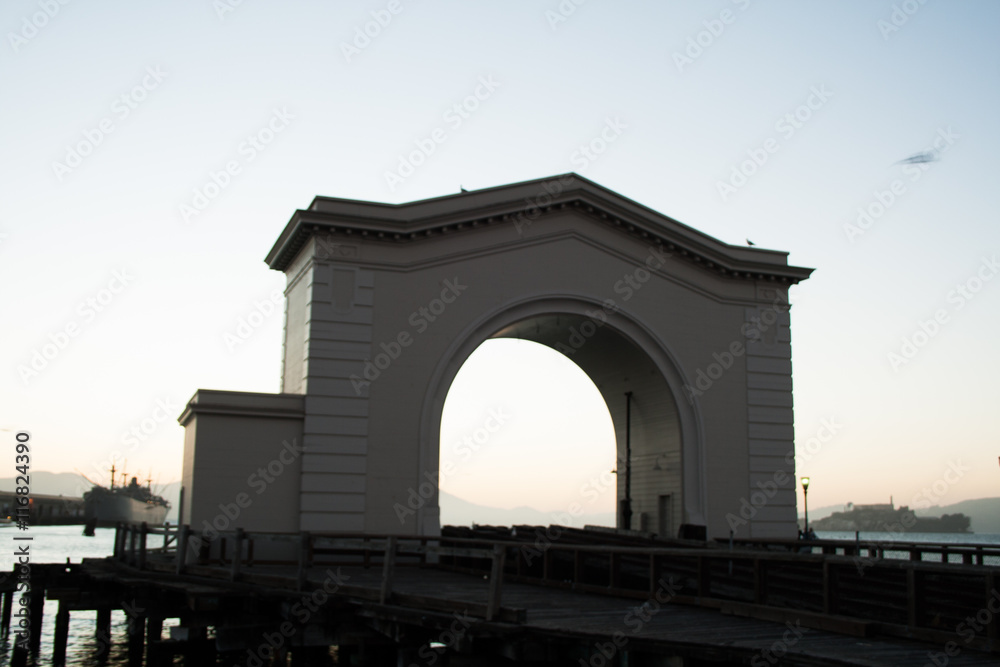 Arch where an old train turn station was located