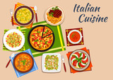 National italian cuisine menu dishes