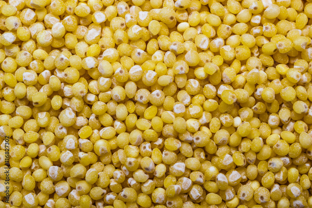 Millet groats as food background Millet groats as food background